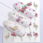 Water Decals Nail Tattoo Wolf Animal 3D Embossed Nail Sticker Flower Adhesive Manicure Slider Nail Art Tips Curve Graffiti Nail Design for Acrylic Nail Supplies Designer Nail Decorations for Women Girls Kids 3D Nail Art Stickers Decals