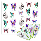 Water Decals Nail Tattoo Wolf Animal 3D Embossed Nail Sticker Flower Adhesive Manicure Slider Nail Art Tips Curve Graffiti Nail Design for Acrylic Nail Supplies Designer Nail Decorations for Women Girls Kids 3D Nail Art Stickers Decals