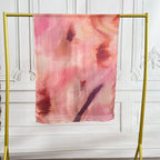 Watercolor Artistic Modal Hijab with Painted Floral Motifs (MH144)