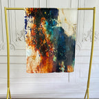 Watercolor Artistic Modal Hijab with Painted Floral Motifs (MH144)