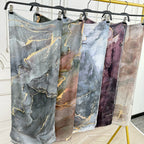 Watercolor Artistic Modal Hijab with Painted Floral Motifs (MH144)