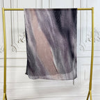 Watercolor Artistic Modal Hijab with Painted Floral Motifs (MH144)