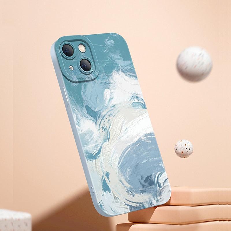 Watercolor Painting Phone Case For Xiaomi Mi 11 Lite 12 11T 10T Poco X4 M4 Pro X3 Redmi 10C Note 11 11S 10 9 With Lanyard Cover Aesthetic New Design Shockproof Unique Soft Bumper Case Cover Stevvex
