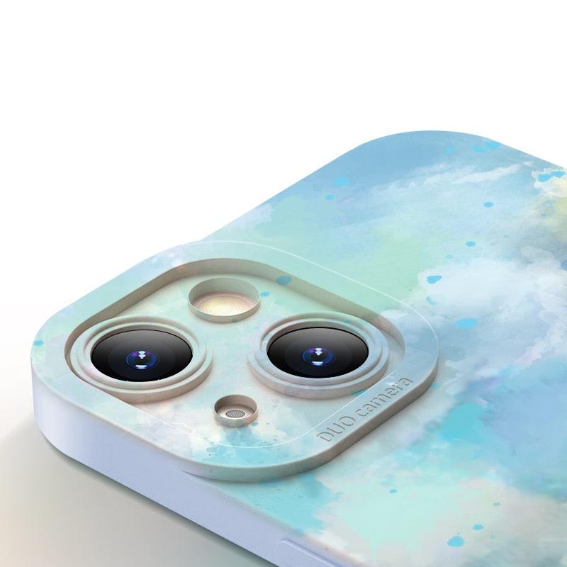 Watercolor Painting Phone Case For Xiaomi Mi 11 Lite 12 11T 10T Poco X4 M4 Pro X3 Redmi 10C Note 11 11S 10 9 With Lanyard Cover Aesthetic New Design Shockproof Unique Soft Bumper Case Cover Stevvex