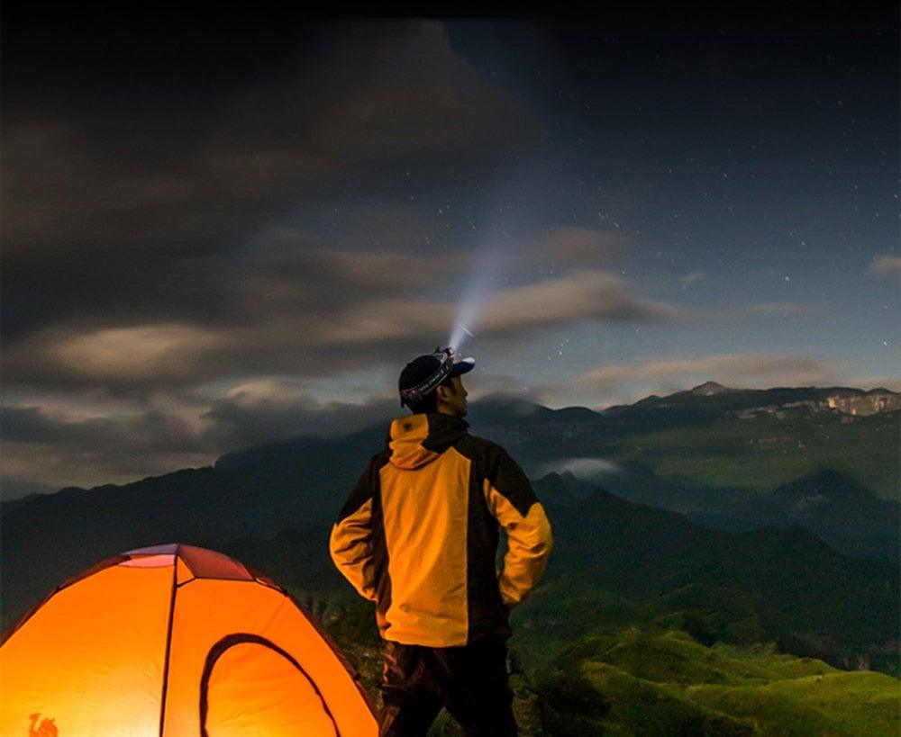 Waterproof 2 Light Mode USB LED Headlight With Magnet Rechargeable Headlamp Built-in 18650 Battery Flashlight  COB Work Light For Outdoor Camping Cycling Fishing Headlamp Flashlight Stevvex