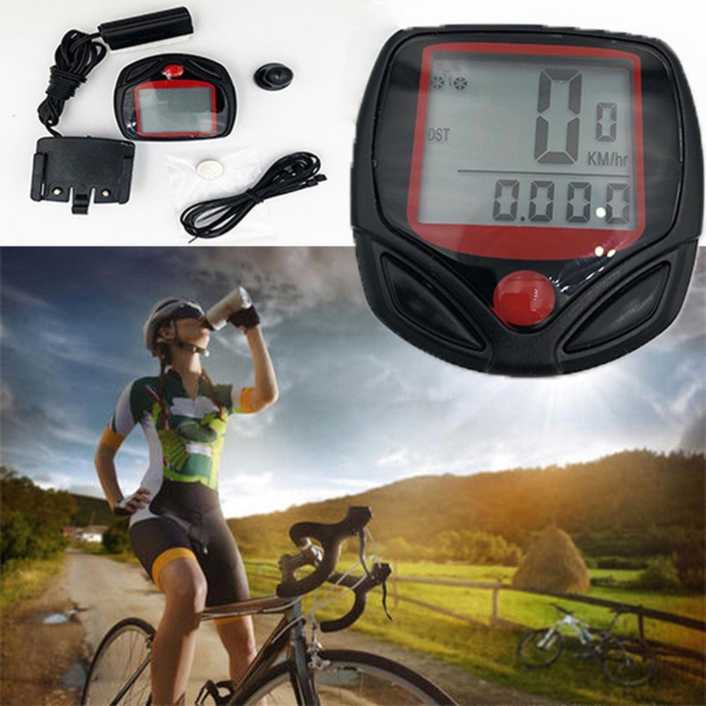 Waterproof Bicycle Bike Cycle LCD Display Digital Computer Bike Speedometer Waterproof And Cycling Odometer With Automatic Wake-up LCD Display Outdoor Sport Computer Speedometer Stevvex