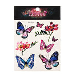 Waterproof Colorful Butterfly Temporary 3D Stickers Body Tattoos Various Styles For Womens