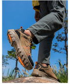 Waterproof Hiking Boots Mens Casual Shoes Walking Climbing Hiking Mountain Sport Boots Hunting Mens Slip-Resistant Climbing Shoes Lightweight Walking Shoes Stevvex