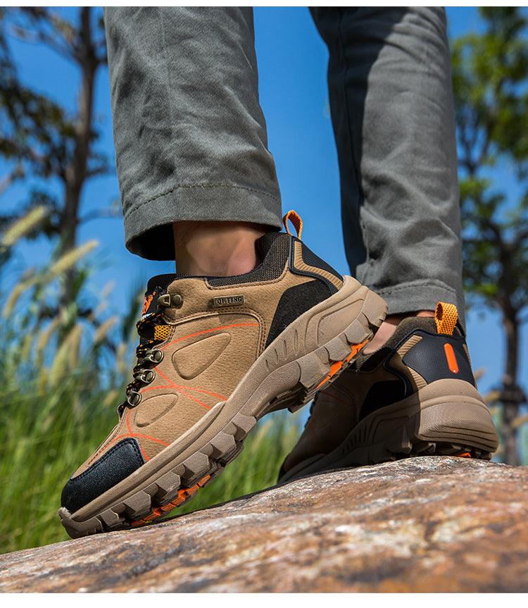 Waterproof Hiking Boots Mens Casual Shoes Walking Climbing Hiking Mountain Sport Boots Hunting Mens Slip-Resistant Climbing Shoes Lightweight Walking Shoes Stevvex
