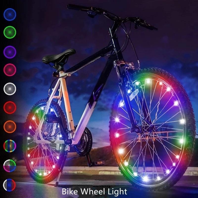 Waterproof LED Bike Wheel Light  Bicycle Spoke Light Bicycle Tire Light Strips Cycling Safety Warning Lamp Bike Wheel Lights  Safety Warning Tire Strip Light For Night Riding Glow Light Fun Safety Light Bike Accessories For Kids Stevvex