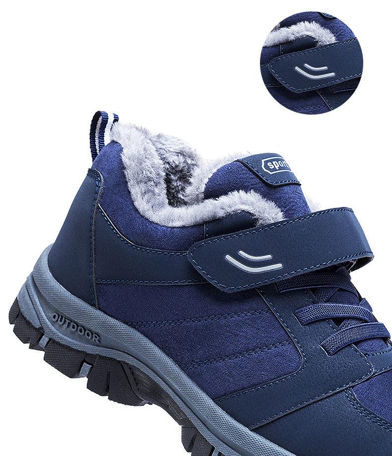 Waterproof Mens Winter Shoes Couple Snow Boots Antiskid Bottom Warm Casual Boots Winter Men’s Snow Ankle Boots Fur Lined Warm Anti-slip Outdoor Sport Shoes Stevvex