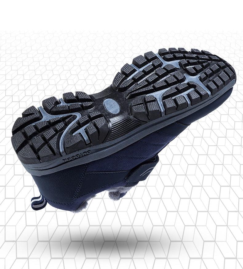 Waterproof Mens Winter Shoes Couple Snow Boots Antiskid Bottom Warm Casual Boots Winter Men’s Snow Ankle Boots Fur Lined Warm Anti-slip Outdoor Sport Shoes Stevvex