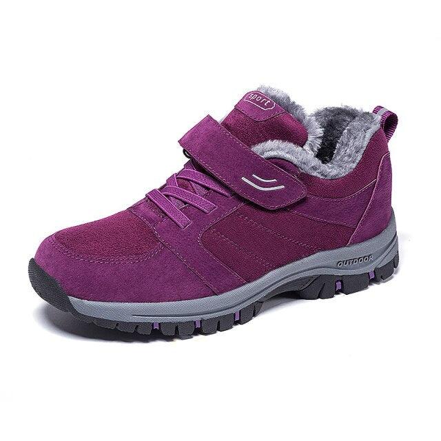 Waterproof Mens Winter Shoes Couple Snow Boots Antiskid Bottom Warm Casual Boots Winter Men’s Snow Ankle Boots Fur Lined Warm Anti-slip Outdoor Sport Shoes Stevvex