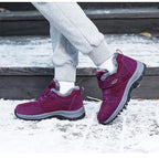 Waterproof Mens Winter Shoes Couple Snow Boots Antiskid Bottom Warm Casual Boots Winter Men’s Snow Ankle Boots Fur Lined Warm Anti-slip Outdoor Sport Shoes Stevvex