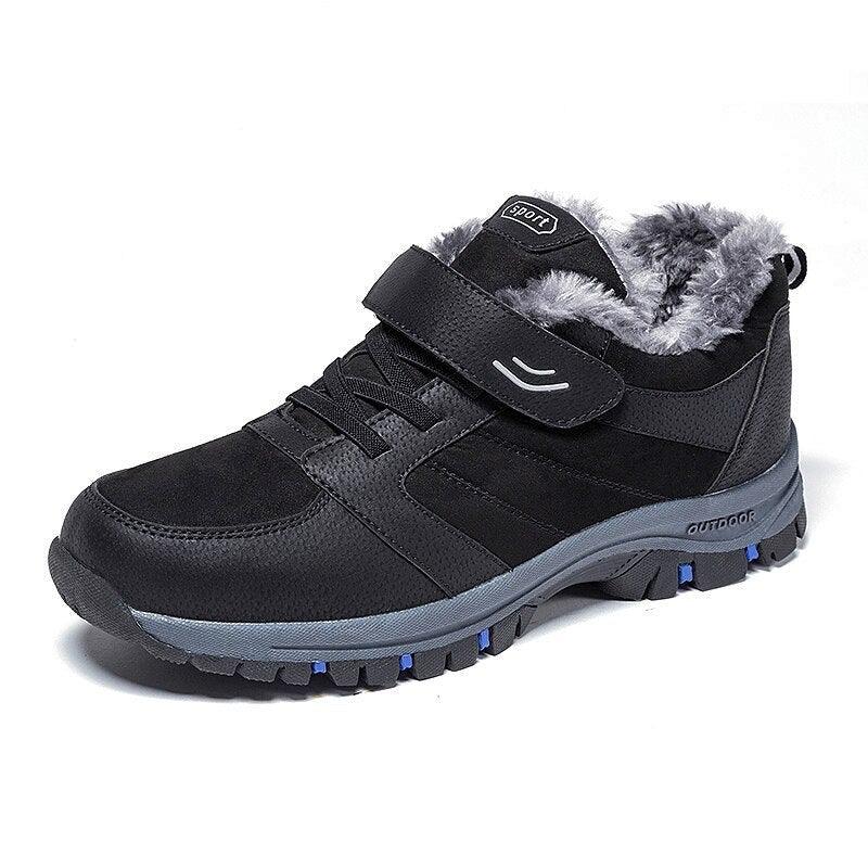 Waterproof Mens Winter Shoes Couple Snow Boots Antiskid Bottom Warm Casual Boots Winter Men’s Snow Ankle Boots Fur Lined Warm Anti-slip Outdoor Sport Shoes Stevvex