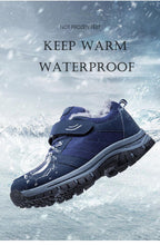 Waterproof Mens Winter Shoes Couple Snow Boots Antiskid Bottom Warm Casual Boots Winter Men’s Snow Ankle Boots Fur Lined Warm Anti-slip Outdoor Sport Shoes Stevvex