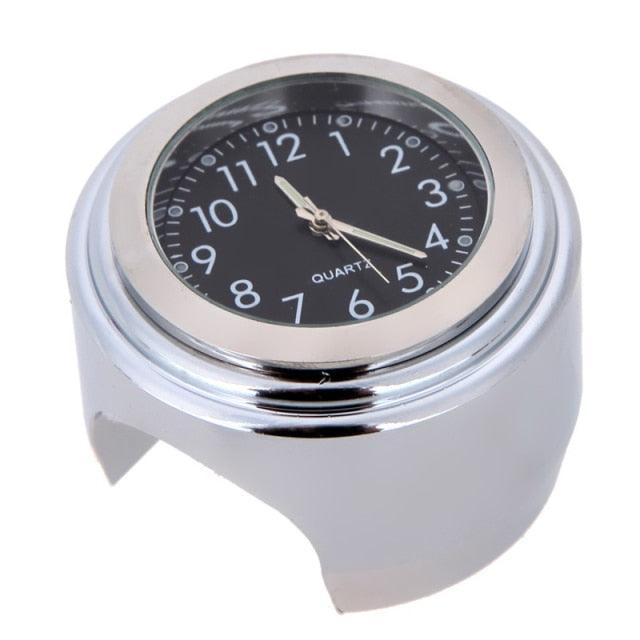 Waterproof  Motorcycle Handlebar Mount Quartz Clock Motorcycle Handlebar Motorcycle Handlebar Clock Motorcycle Modification Handlebar Mount Waterproof Quartz Clock Watch Accessories Watch Aluminum Luminous Clock Moto Black Accessories Stevvex