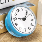 Waterproof Shower Wall Mini Clock Kitchen Bathroom Bath Watch Suction Cup Battery Operated Living Room Bathroom Wall Clock, Waterproof Suction Cup Silent Non Ticking Clocks with Stand for Desk Bedroom Home Office School Stevvex