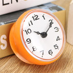 Waterproof Shower Wall Mini Clock Kitchen Bathroom Bath Watch Suction Cup Battery Operated Living Room Bathroom Wall Clock, Waterproof Suction Cup Silent Non Ticking Clocks with Stand for Desk Bedroom Home Office School Stevvex