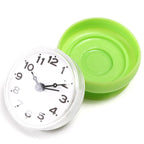 Waterproof Shower Wall Mini Clock Kitchen Bathroom Bath Watch Suction Cup Battery Operated Living Room Bathroom Wall Clock, Waterproof Suction Cup Silent Non Ticking Clocks with Stand for Desk Bedroom Home Office School Stevvex