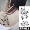 Waterproof Temporary Black Tattoo Sticker Peony Flower Snake Sketch Luxury Big Tattoo For Womens Stevvex