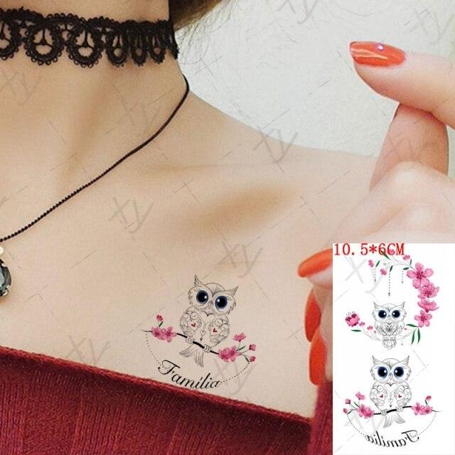 Waterproof Temporary Tattoo Lavender Stickers Butterfly Flower Luxury Small Tattoo For Body Arm Stevvex