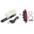Waterproof USB LED Rechargeable Set Bicycle Lamp Mountain Cycle Front Back Headlight Lamp Flashlight Bike Powerful Bicycle Front Headlight And Back Taillight Fast Disassembly Bicycle LED Light For Road Mountain Cycling Stevvex