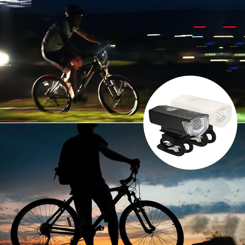 Waterproof USB LED Rechargeable Set Bicycle Lamp Mountain Cycle Front Back Headlight Lamp Flashlight Bike Powerful Bicycle Front Headlight And Back Taillight Fast Disassembly Bicycle LED Light For Road Mountain Cycling Stevvex