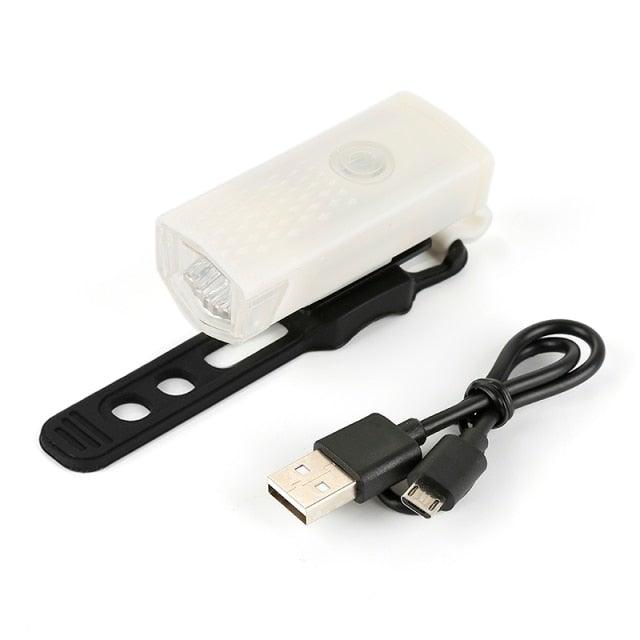 Waterproof USB LED Rechargeable Set Bicycle Lamp Mountain Cycle Front Back Headlight Lamp Flashlight Bike Powerful Bicycle Front Headlight And Back Taillight Fast Disassembly Bicycle LED Light For Road Mountain Cycling Stevvex