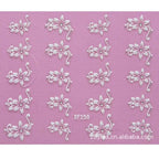 Waterproof Water Transfer Nails Art Sticker Fashion 3D Flower Design Girl And Women Manicure Tools Nail Decoration Decals Decorations Luxurious Nail Art Decoration White Feather Lace Flower Leaf Carving Design Exquisite Pattern Nail Art Supplies