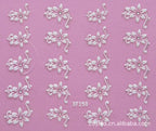 Waterproof Water Transfer Nails Art Sticker Fashion 3D Flower Design Girl And Women Manicure Tools Nail Decoration Decals Decorations Luxurious Nail Art Decoration White Feather Lace Flower Leaf Carving Design Exquisite Pattern Nail Art Supplies