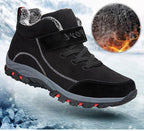 Waterproof Winter Mens Boots With Fur Warm Snow Mens Womens Boots Winter Work Casual Shoes High Top Winter Snow Boots Warm Fur Lined Winter Water-Resistan Ankle Booties Stevvex