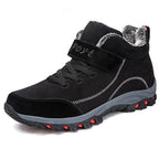 Waterproof Winter Mens Boots With Fur Warm Snow Mens Womens Boots Winter Work Casual Shoes High Top Winter Snow Boots Warm Fur Lined Winter Water-Resistan Ankle Booties Stevvex