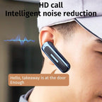Waterproof Wireless Bluetooth Earphone Handsfree Earbuds Voice Answer in Ear Earbuds For Driving Running Headset With Mic Comfortable Ergonomic Design For Outdoor Workout Long Standby Earbuds Compatible With Smartphones Stevvex