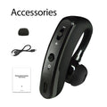 Waterproof Wireless Bluetooth Handsfree Earphone Single Headphone Elegant Black Design  Comfortable Long Wireless Range Headset Business Office Earbud With Microphone Waterproof Loud Voice Sport Earphones Stevvex