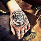 Waterproof Womens Temporary Sticker Tattoo Flower Rose Realistic Sketches For Arm Hand