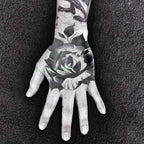 Waterproof Womens Temporary Sticker Tattoo Flower Rose Realistic Sketches For Arm Hand