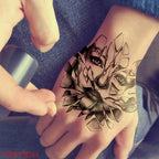 Waterproof Womens Temporary Sticker Tattoo Flower Rose Realistic Sketches For Arm Hand