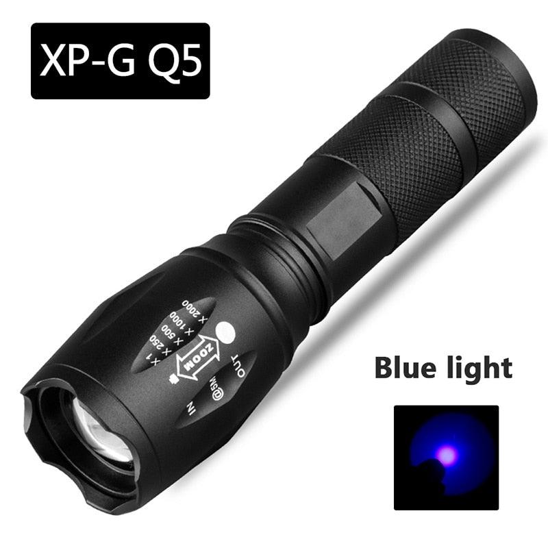 Waterproof Z45 Led Flashlight Ultra Bright Waterproof MINI Torch T6/L2/V6 zoomable 5 Modes 18650 rechargeable Battery for camping tactica Led Mini Water-Resistant Torch Light For Indoor & Outdoor Camping Hiking Accessories Gear Stevvex