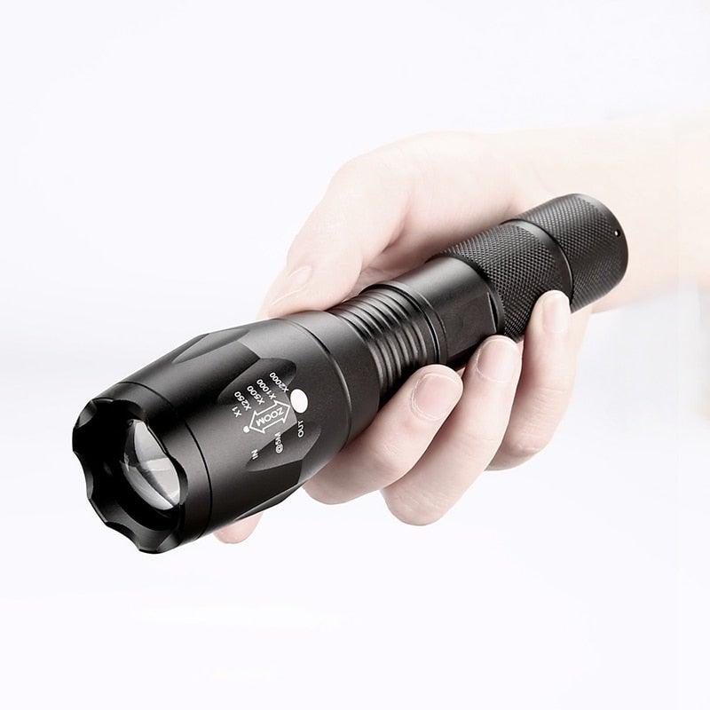 Waterproof Z45 Led Flashlight Ultra Bright Waterproof MINI Torch T6/L2/V6 zoomable 5 Modes 18650 rechargeable Battery for camping tactica Led Mini Water-Resistant Torch Light For Indoor & Outdoor Camping Hiking Accessories Gear Stevvex