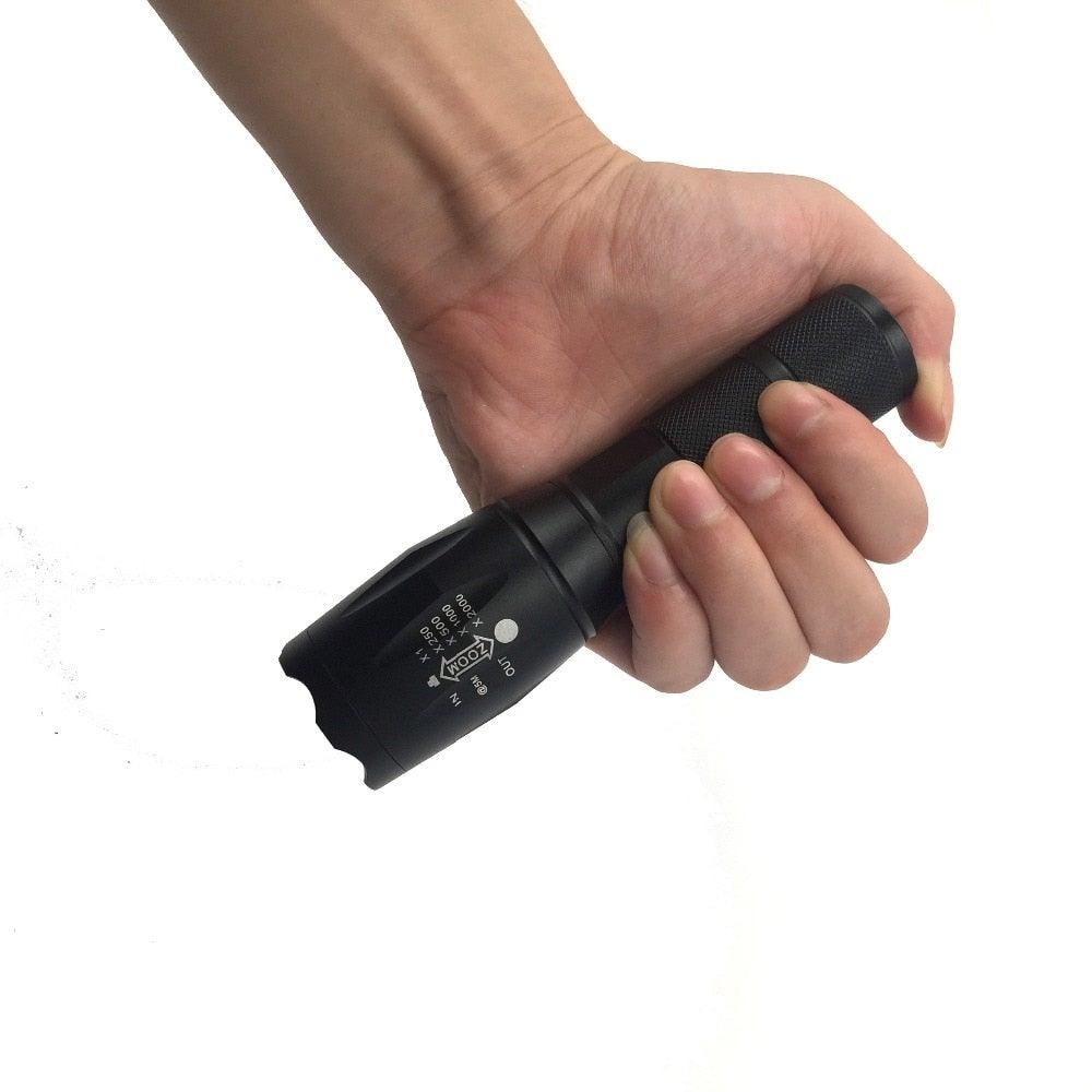Waterproof Z45 Led Flashlight Ultra Bright Waterproof MINI Torch T6/L2/V6 zoomable 5 Modes 18650 rechargeable Battery for camping tactica Led Mini Water-Resistant Torch Light For Indoor & Outdoor Camping Hiking Accessories Gear Stevvex