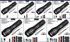 Waterproof Z45 Led Flashlight Ultra Bright Waterproof MINI Torch T6/L2/V6 zoomable 5 Modes 18650 rechargeable Battery for camping tactica Led Mini Water-Resistant Torch Light For Indoor & Outdoor Camping Hiking Accessories Gear Stevvex