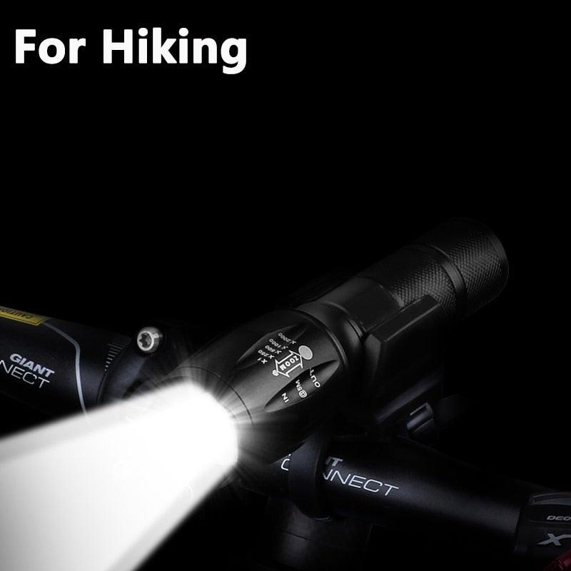 Waterproof Z45 Led Flashlight Ultra Bright Waterproof MINI Torch T6/L2/V6 zoomable 5 Modes 18650 rechargeable Battery for camping tactica Led Mini Water-Resistant Torch Light For Indoor & Outdoor Camping Hiking Accessories Gear Stevvex