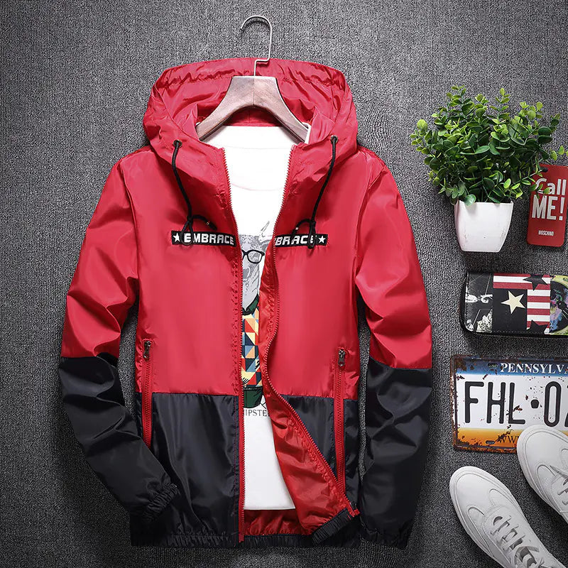 Men's Hooded Jacket for Youth - Casual Windbreaker Pi-Mart