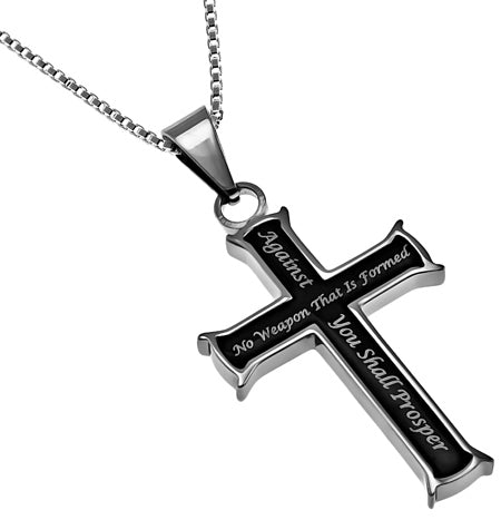 Black Mini Cross Necklace KingdomWear