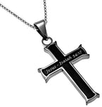Black Mini Cross Necklace KingdomWear