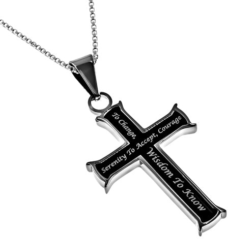 Black Mini Cross Necklace KingdomWear