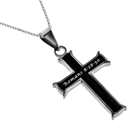 Black Mini Cross Necklace KingdomWear