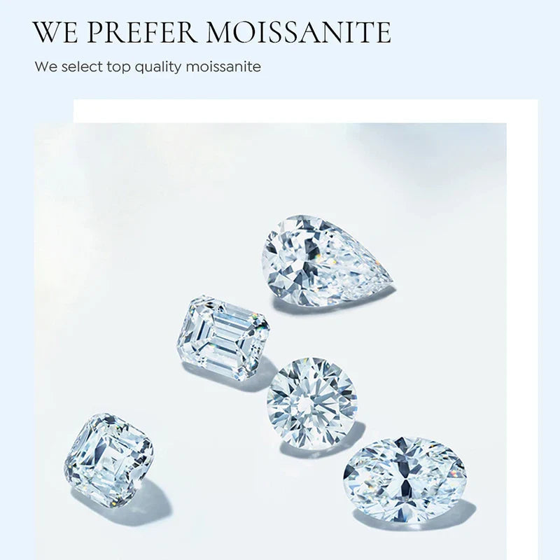 1ct Round Moissanite Stud Earrings 925 Sterling Silver GRA Certified Gift BandsCo Straps