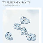 2.6ct D Moissanite Hoop Earrings Wedding 925 Sterling Silver White Gold Plated BandsCo Straps